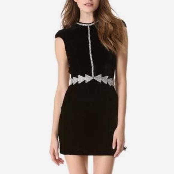 sass & bide Dresses & Skirts - Brand New Sass and Bide Velvet Crystal Embellished Mini Dress